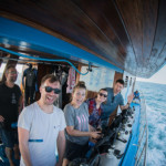 Happy time just before jumping dive time